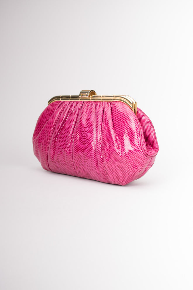 Judith Leiber Lizard Chain Clutch Tiny Frogs