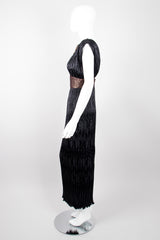 Michael Casey Pleated Art Deco Titanic Gatsby Column Dress