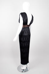 Michael Casey Pleated Art Deco Titanic Gatsby Column Dress