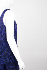 Riazee Midnight Cobalt Beaded Silk Tank & Pant Set