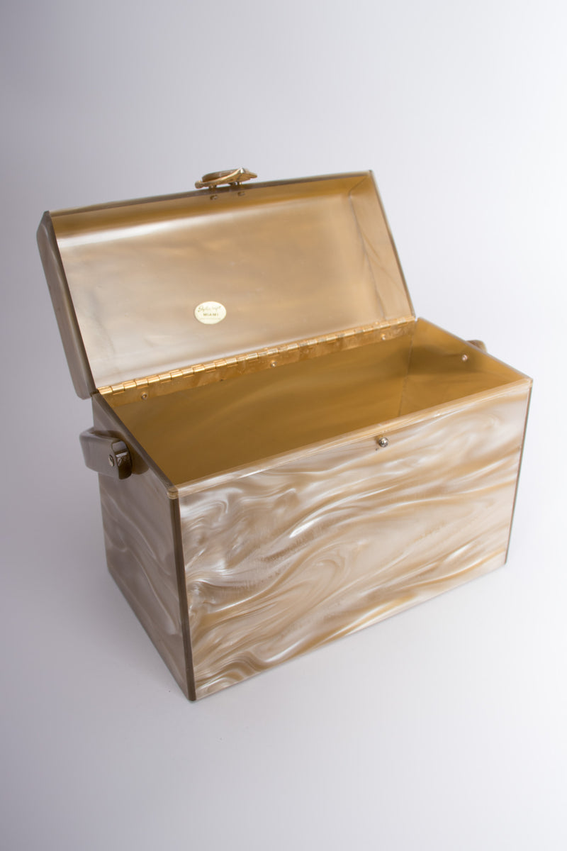 Stylecraft Miami Pearlescent Acrylic Lucite Vintage Box Bag – Recess
