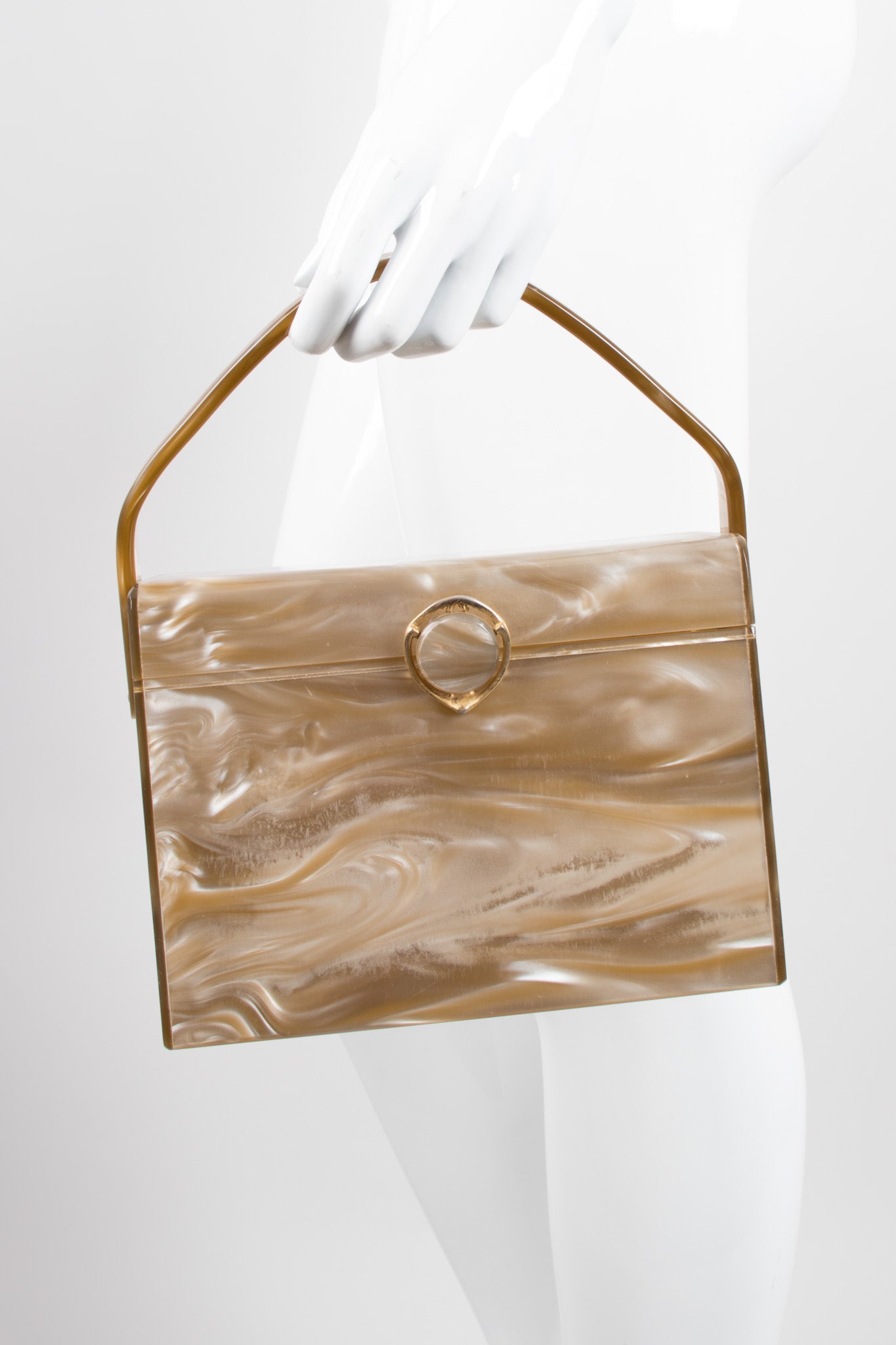 Stylecraft Miami Pearlescent Acrylic Lucite Vintage Box Bag