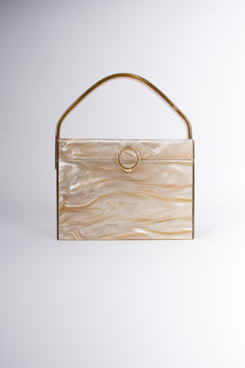 Stylecraft Miami Pearlescent Acrylic Lucite Vintage Box Bag