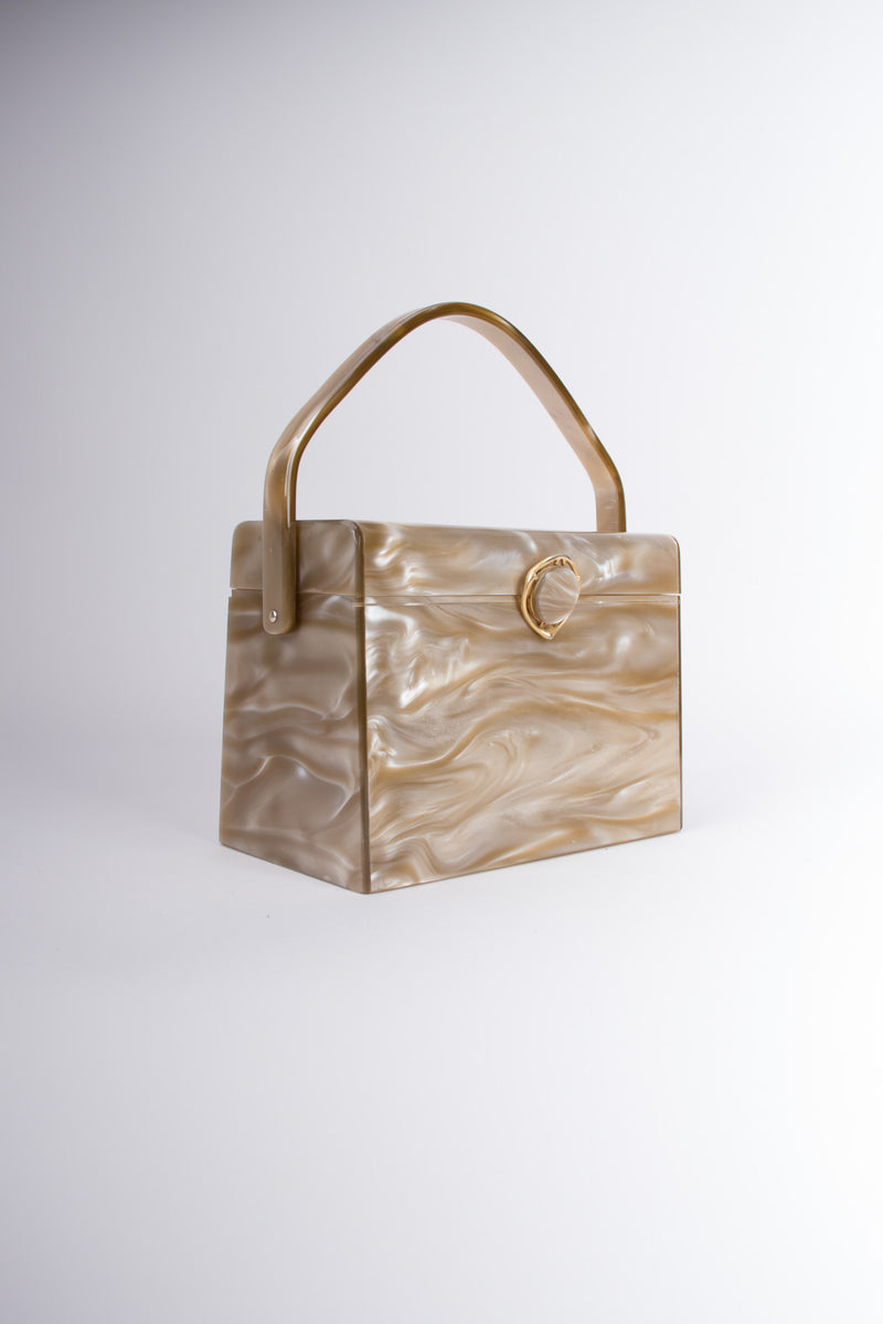 Stylecraft Miami Pearlescent Acrylic Lucite Vintage Box Bag – Recess