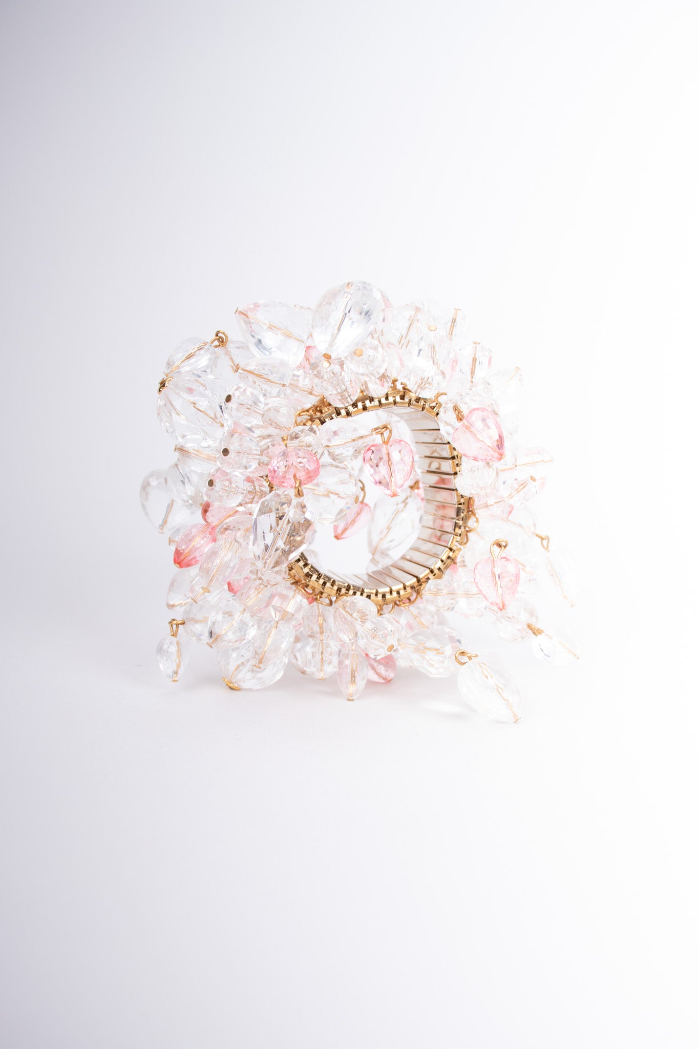 Vintage Crystalline Candy Hearts Charm Bracelet