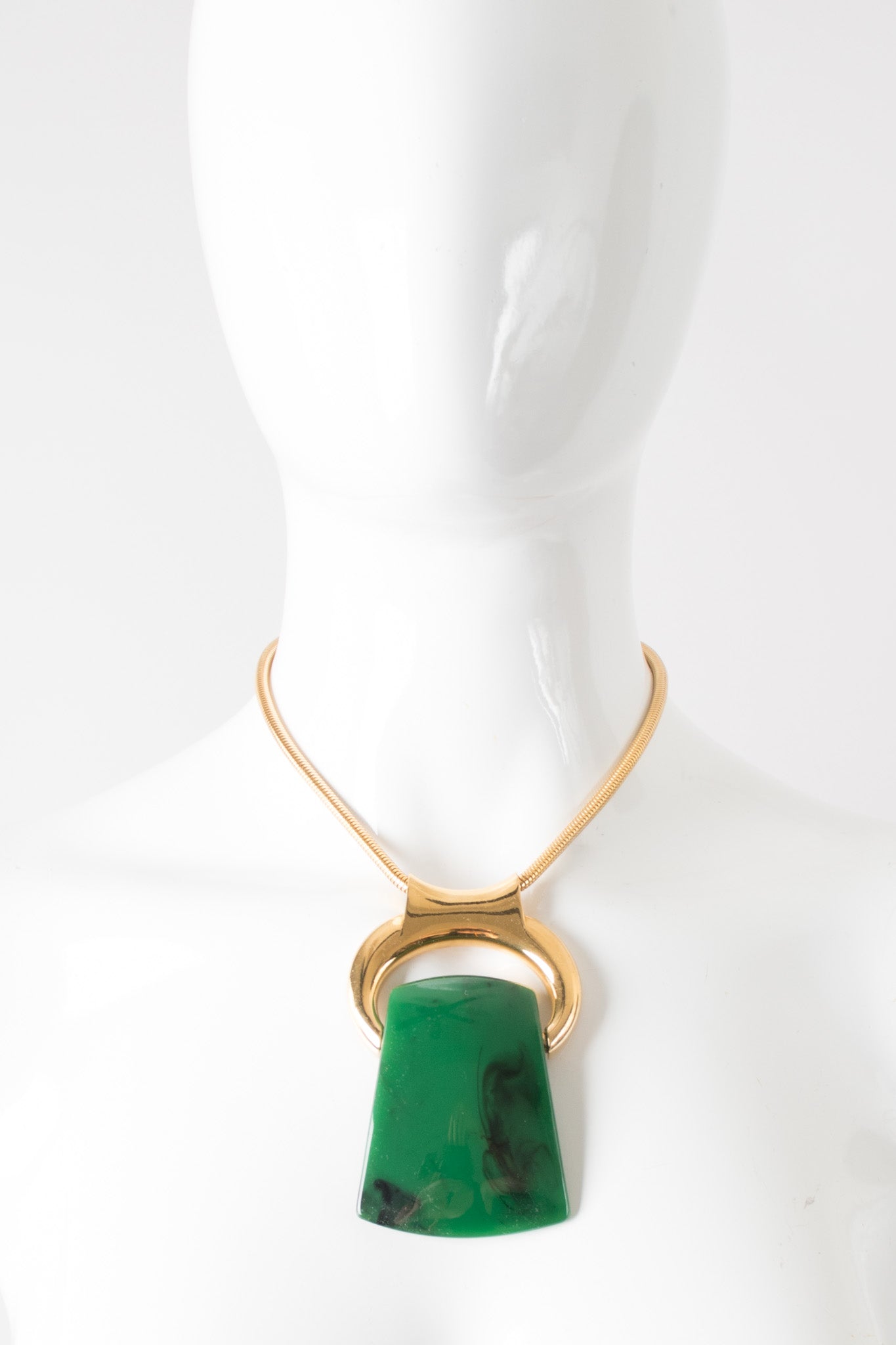 Lanvin Bijoux Interchangeable Lucite Stone Pendant Necklace Kiera Knightley