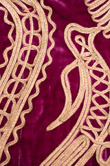 Moroccan Embellished Soutache Silk Velvet Vest