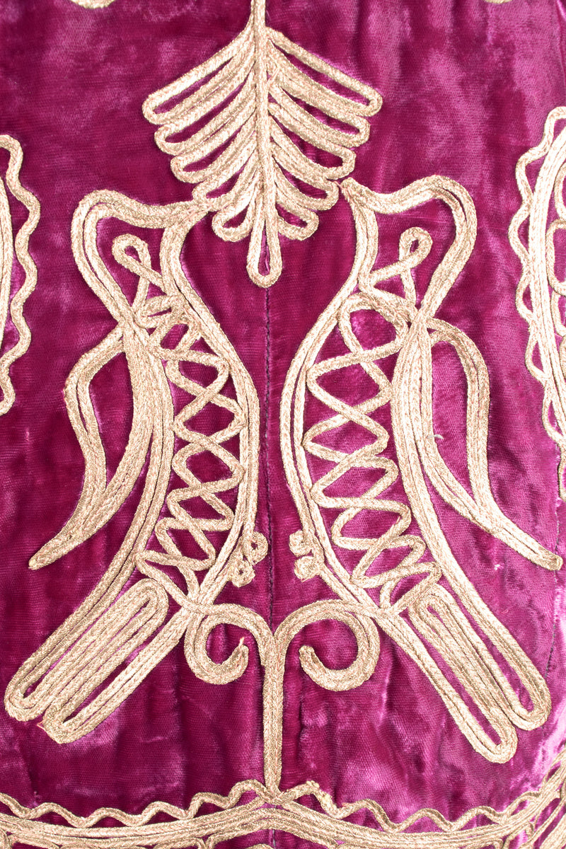 Moroccan Embellished Soutache Silk Velvet Vest