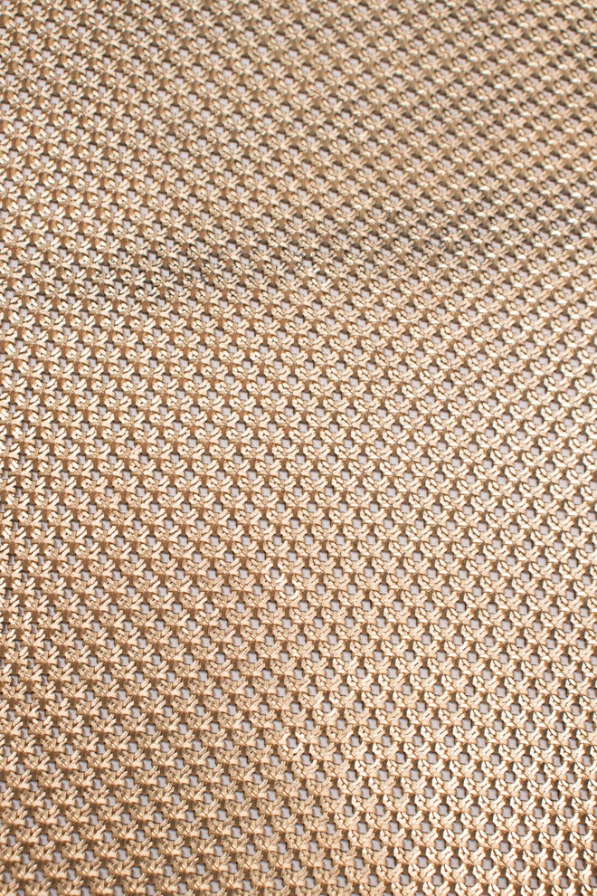 Whiting & Davis Bronze Liquid Metal Mesh Halter Top