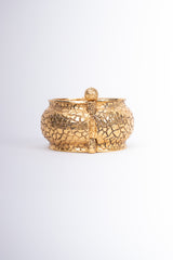 Scherer Vintage Textured Crinkle Giraffe Hinged Cuff Bracelet