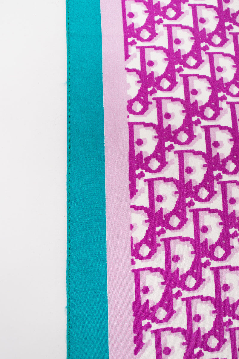 Christian Dior Monogram Print Purple Skinny Scarf
