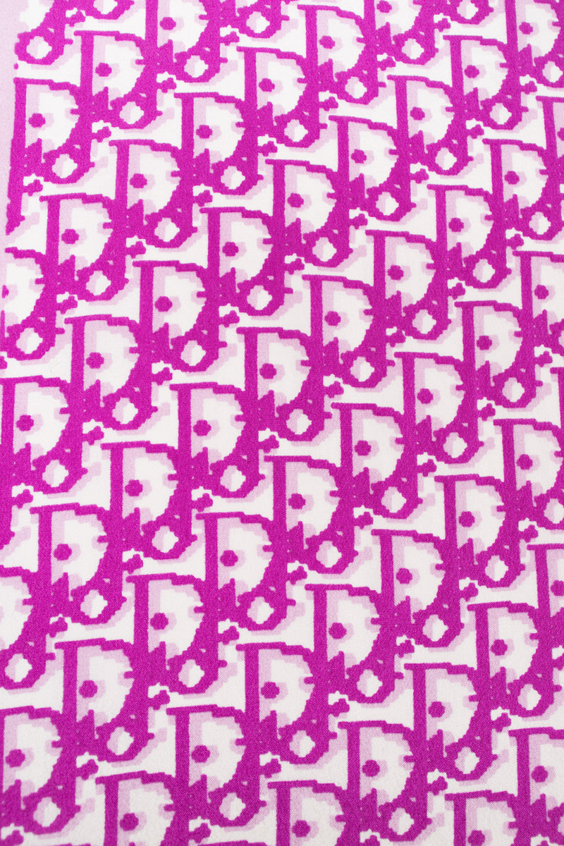 Christian Dior Monogram Print Purple Skinny Scarf – Recess