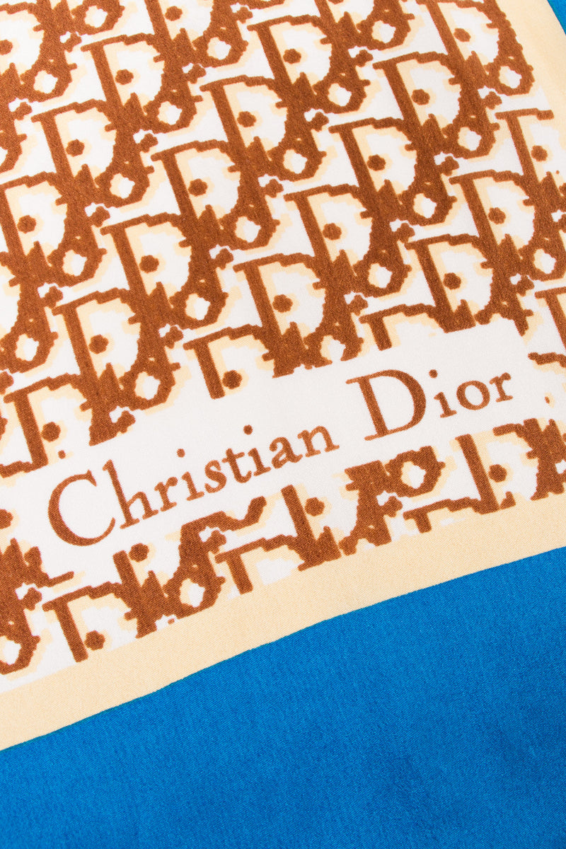 Christian Dior Monogram Print Tan Skinny Scarf