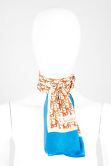 Christian Dior Monogram Print Tan Skinny Scarf