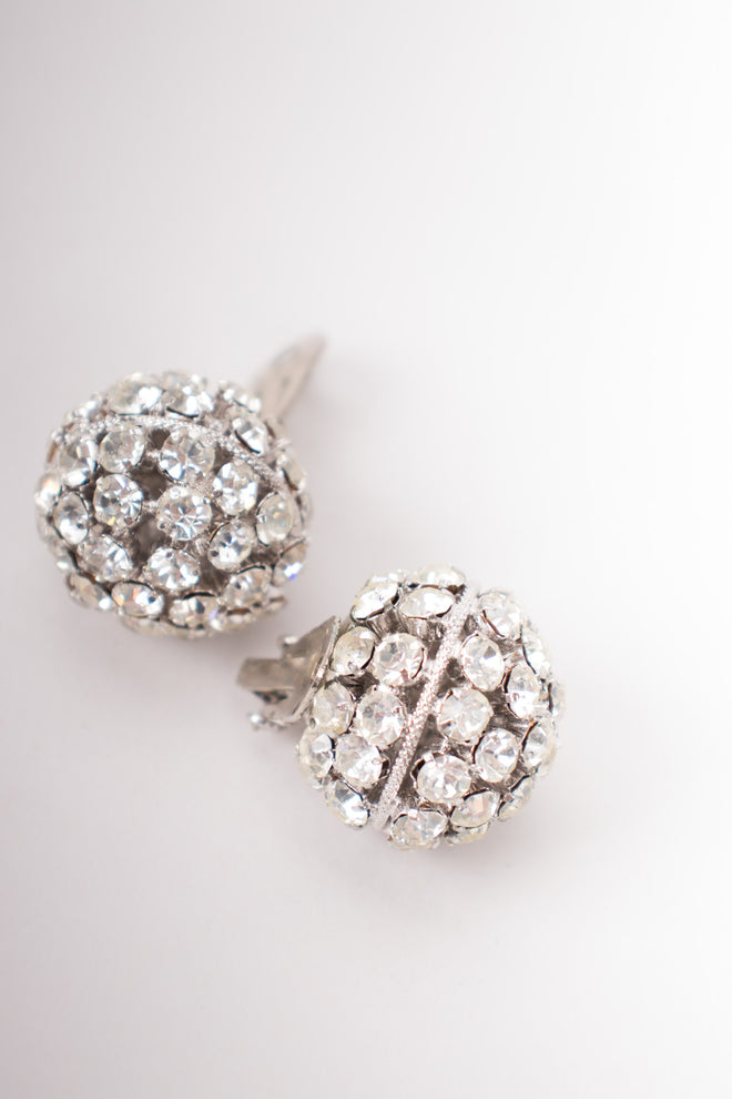 Rhinestone Disco Ball Earrings