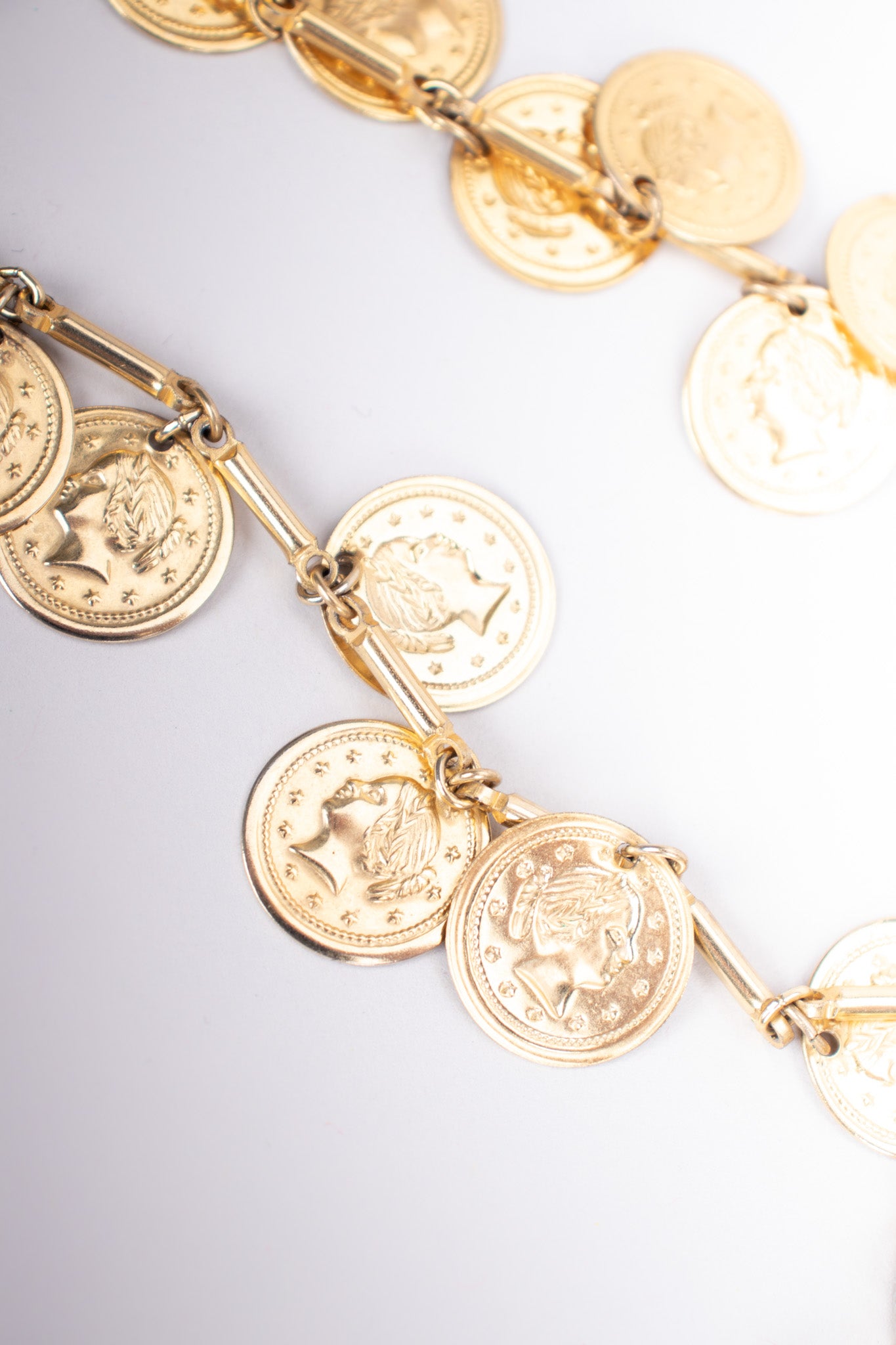 Vintage Long Coin Layering Necklace