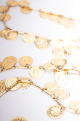 Vintage Long Coin Layering Necklace