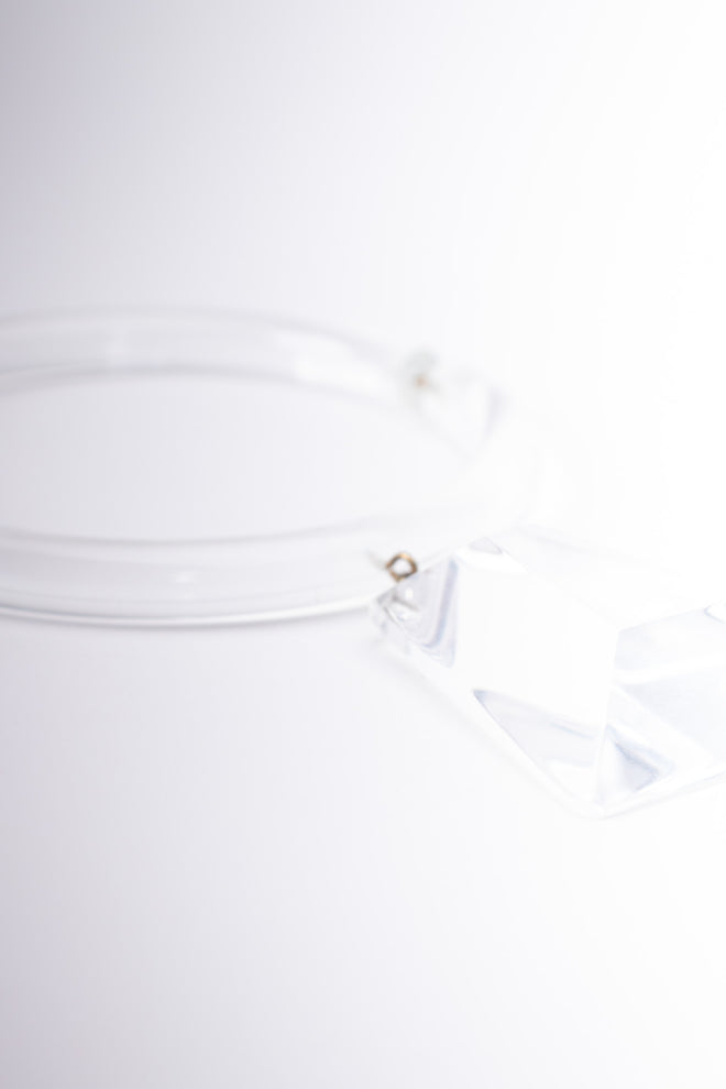 Judith Hendler Vintage Acrylic Lucite Prism Pendant Collar