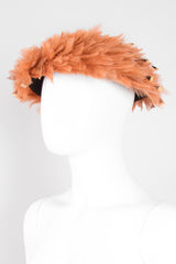 Deena Feather Mushroom Vintage Hat Fascinator Beret