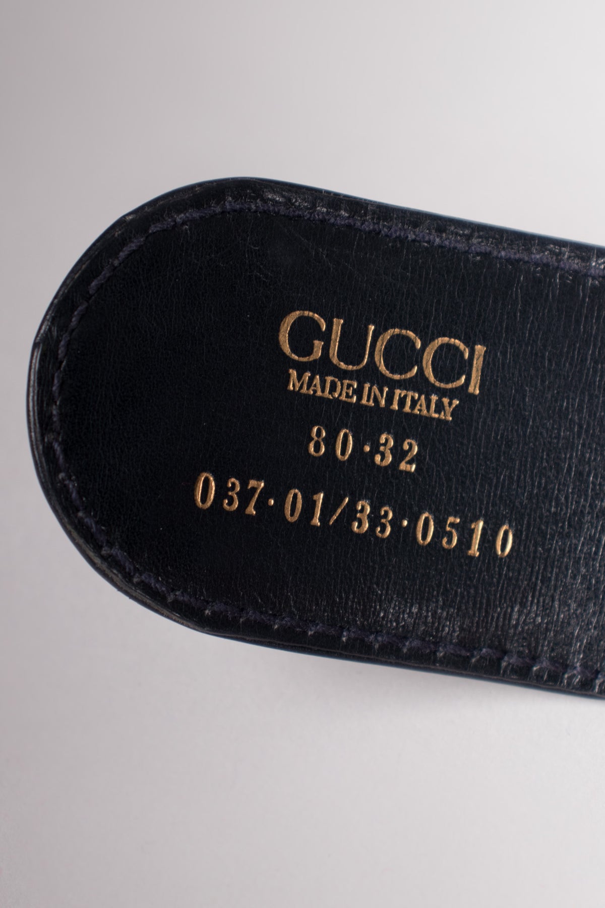 Gucci Belt Gg Logo Leather Metal Material Black Vintage Vintage GUCCI Black Leather GG 30mm Belt 75 30 – Fashion Reloved main image 2
