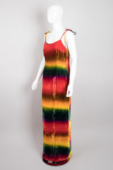 Recess Los Angeles Vintage Todd Oldham Velvet Rainbow Snow Cone Slip Dress