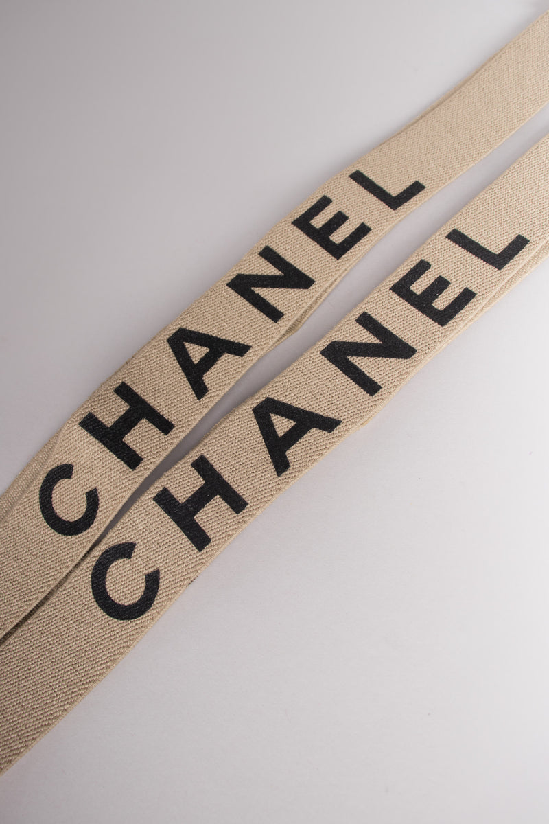 Chanel Tan Logo Suspenders – Recess