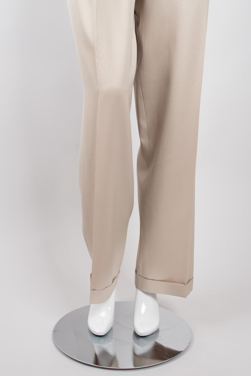 Eleanor Brenner Asymmetrical Fold Front High Waist Trouser