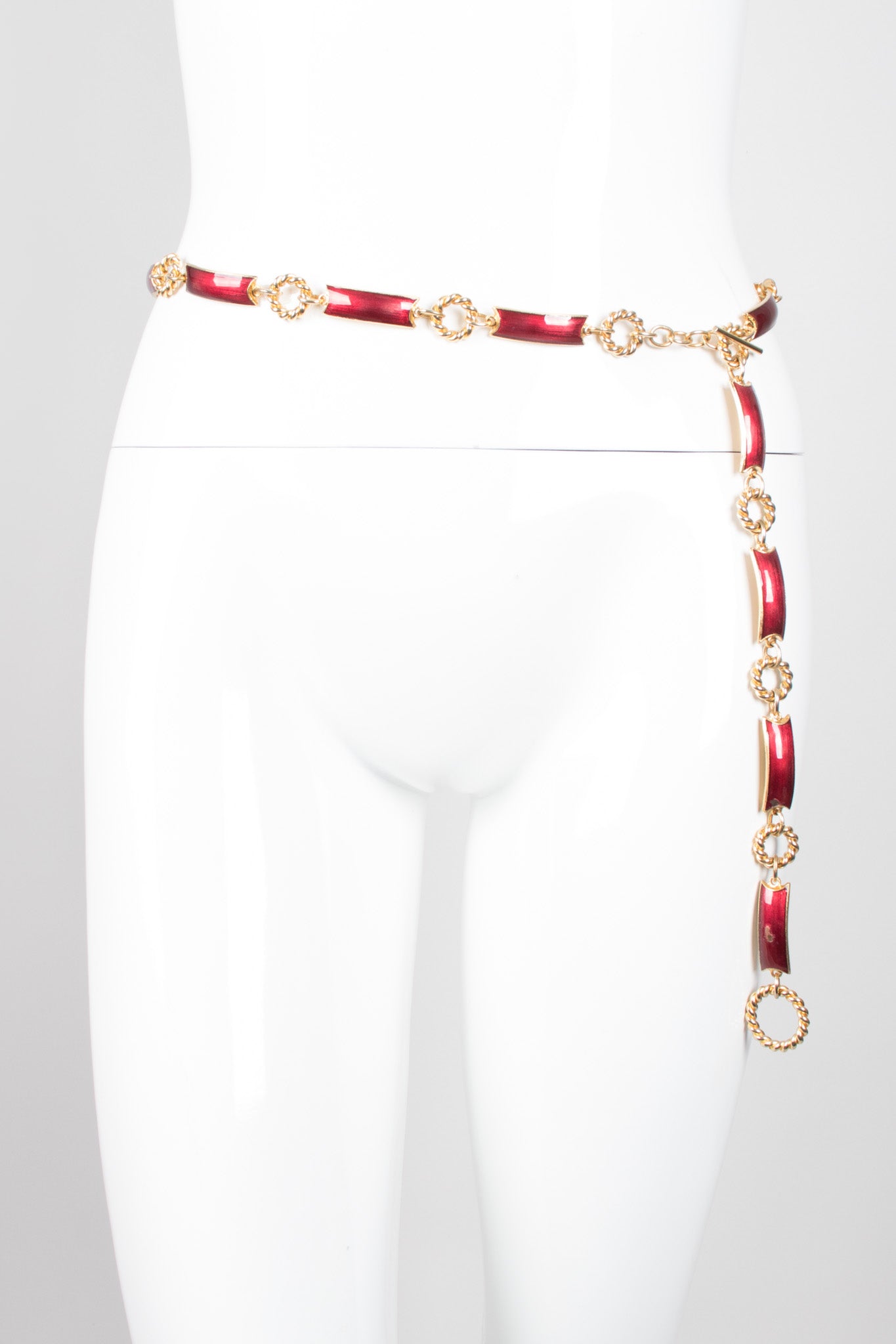Gucci Vintage Enamel Toggle Braid Chain Belt