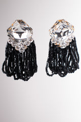 Vintage Bead Fringe Loop Crystal Earring