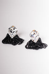 Vintage Bead Fringe Loop Crystal Earring