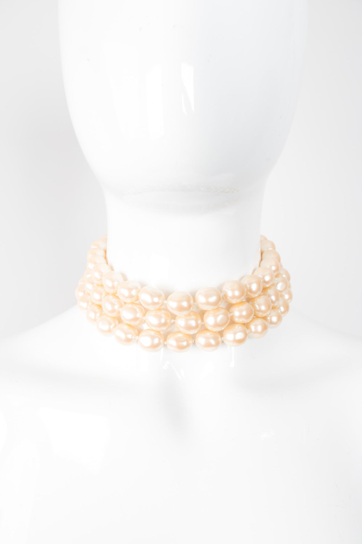 Monet Triple Strand Pearl Choker Necklace – Recess