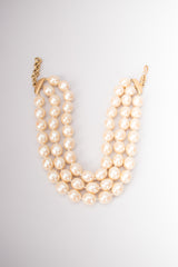 Monet Triple Strand Pearl Choker Necklace