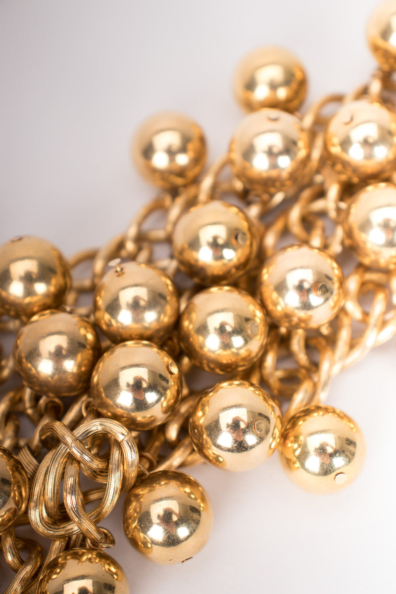 Prince Kamy Yar Shiny Gold Ball Collar Necklace
