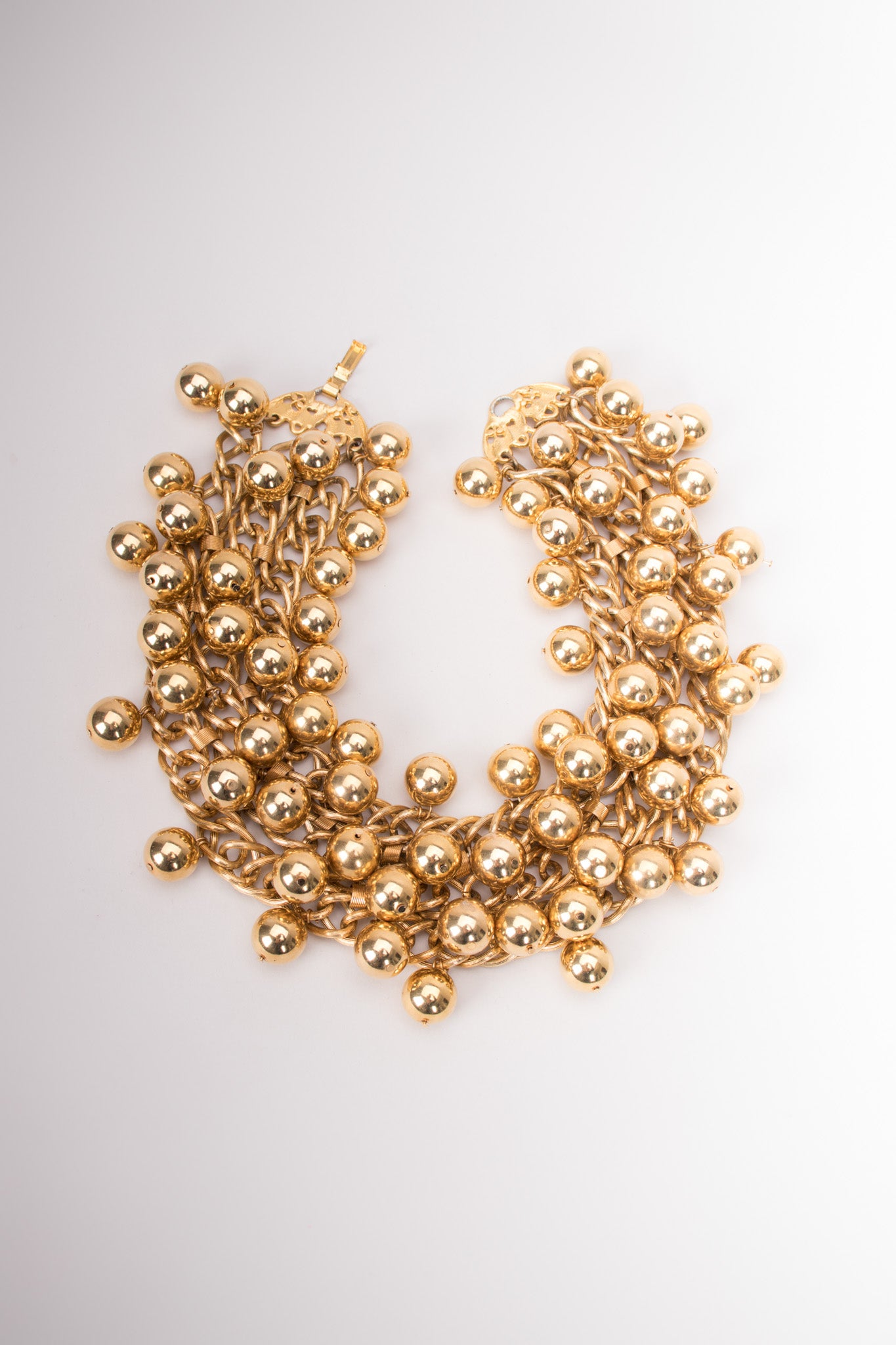 Prince Kamy Yar Shiny Gold Ball Collar Necklace
