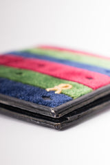 Roberta Di Camerino Signature Stripe Velvet Bifold Wallet