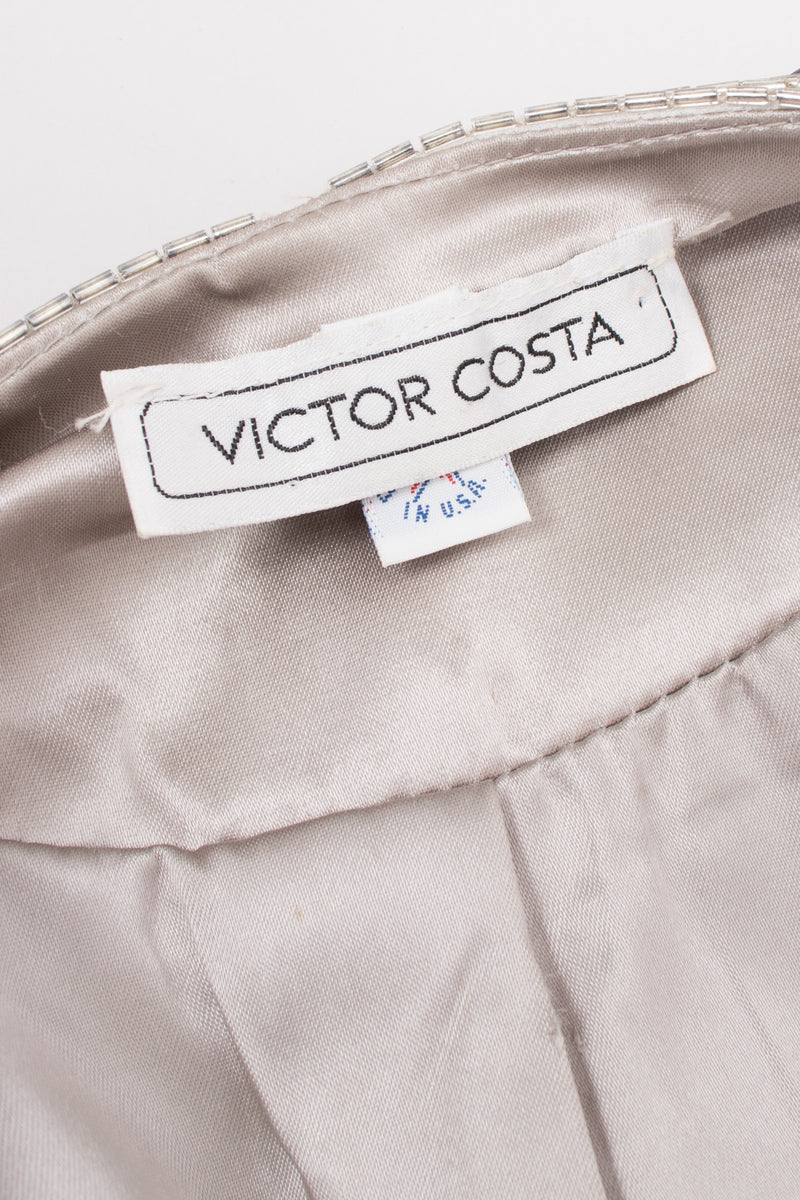 Victor Costa Wavy Embellished Double Breasted Band Jacket 