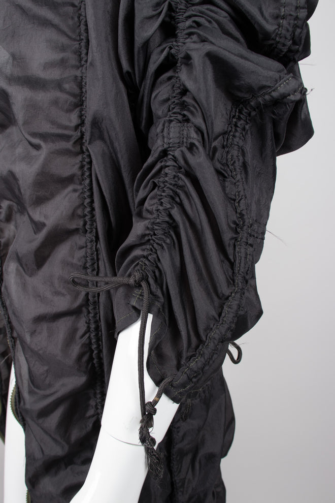 Norma Kamali OMO Rare Iconic Black Parachute Jacket Coat
