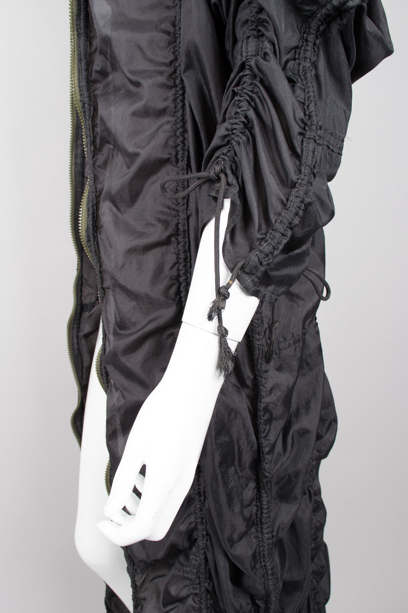 Norma Kamali OMO Rare Iconic Black Parachute Jacket Coat
