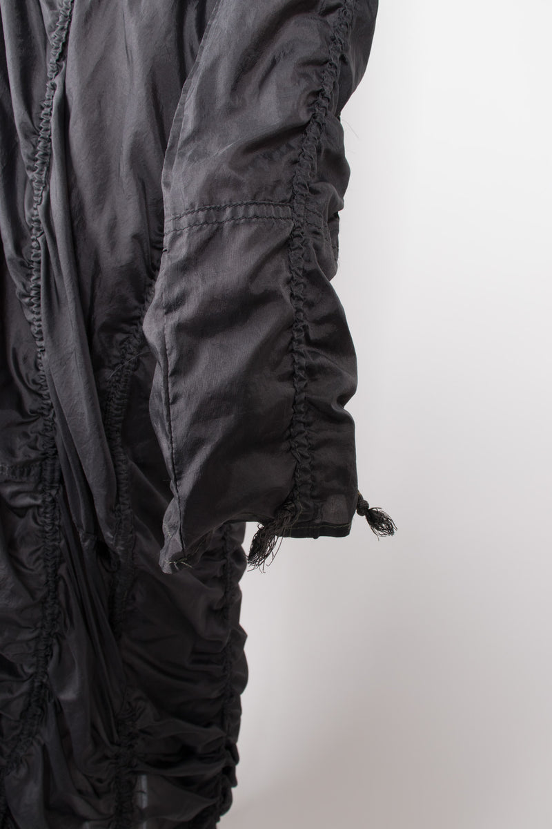Norma Kamali OMO Rare Signature Black Parachute Jacket Coat