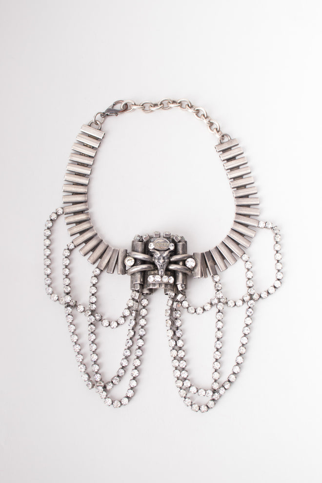 Jean Paul Gaultier Demon Draped Chain Choker Dog Collar Necklace
