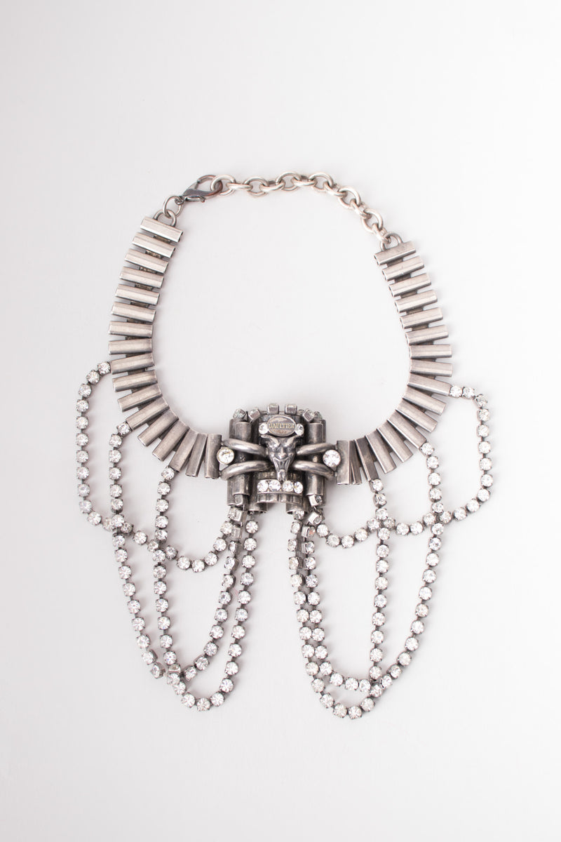 Jean Paul Gaultier Demon Draped Chain Choker Dog Collar Necklace