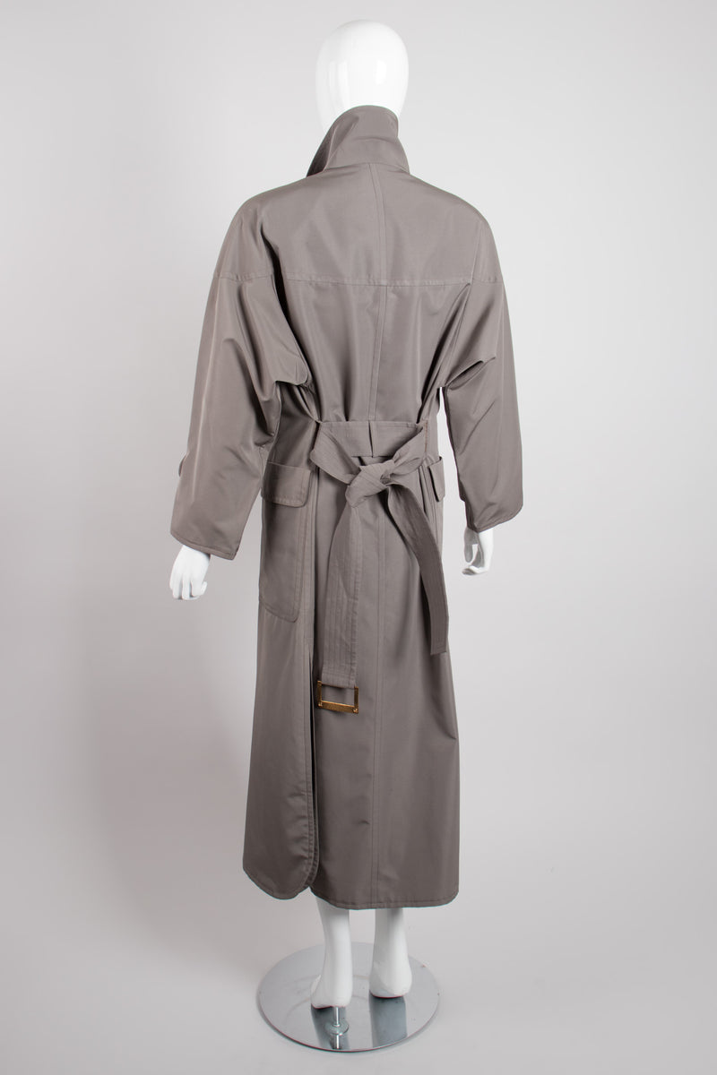 Chanel Greige Belted Trench Overcoat Raincoat