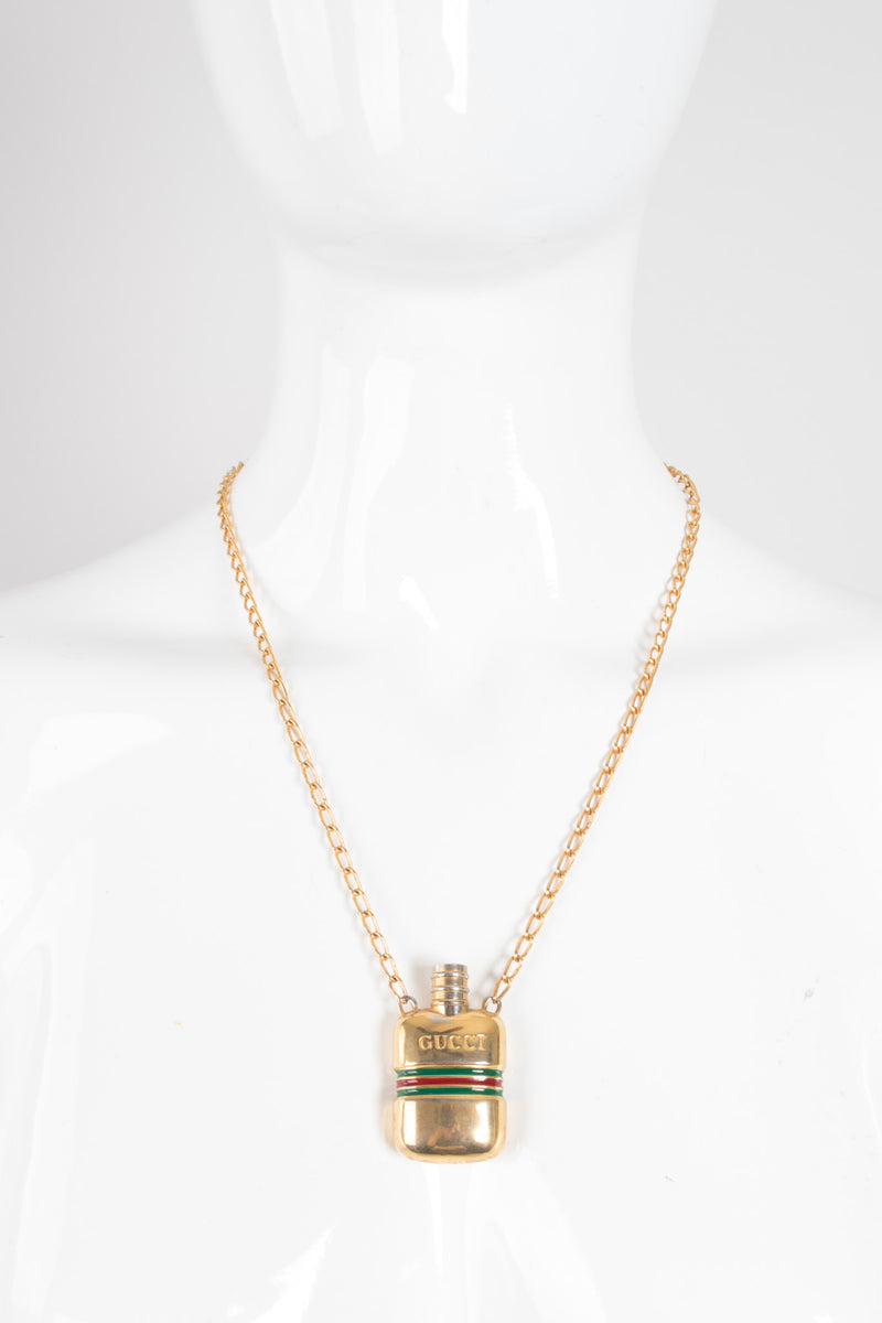 Gucci Vintage 1960s Perfume Bottle Pendant Necklace