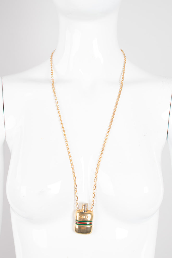 Gucci Vintage 1960s Perfume Bottle Pendant Necklace
