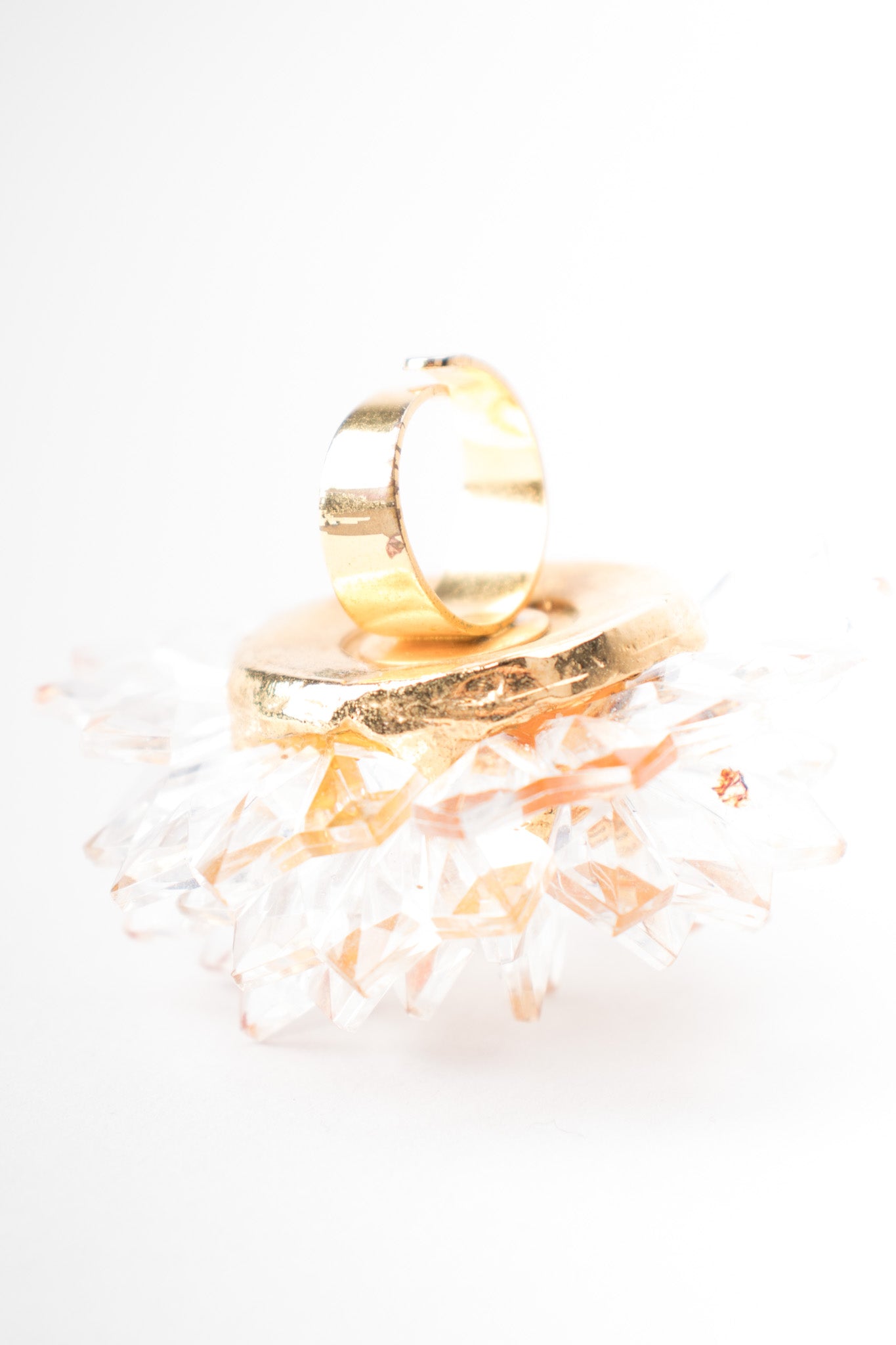 Alexis Lahellec Crystal Stalactite Flower Cocktail Ring
