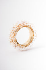 Alexis Lahellec Crystal Stalactite Gold Cuff Bracelet