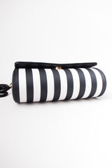 Victor Costa Regency Striped Silk Tassel Crossbody Shoulder Bag