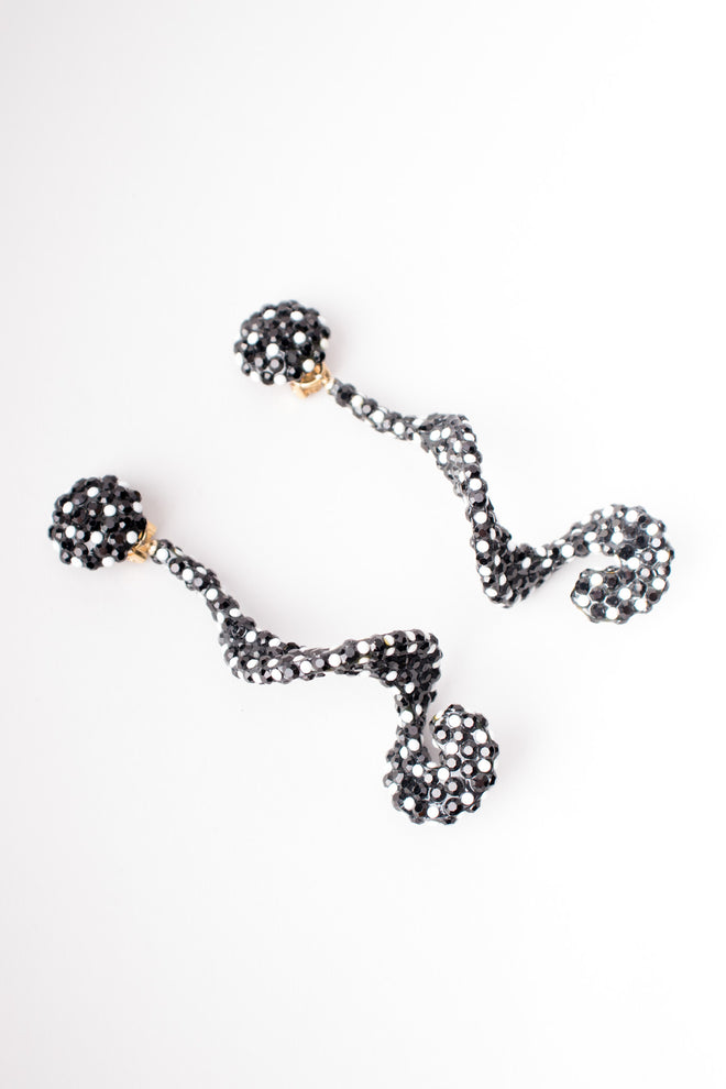 Richard Kerr Ursula Octopus Sea Tentacle Swirl Crystal Drop Earrings