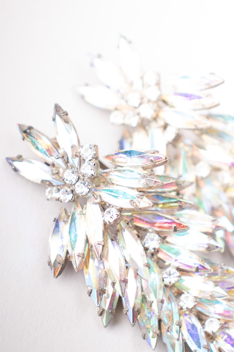 Iridescent Rainbow Crystal Marquise Chandelier Earrings – Recess
