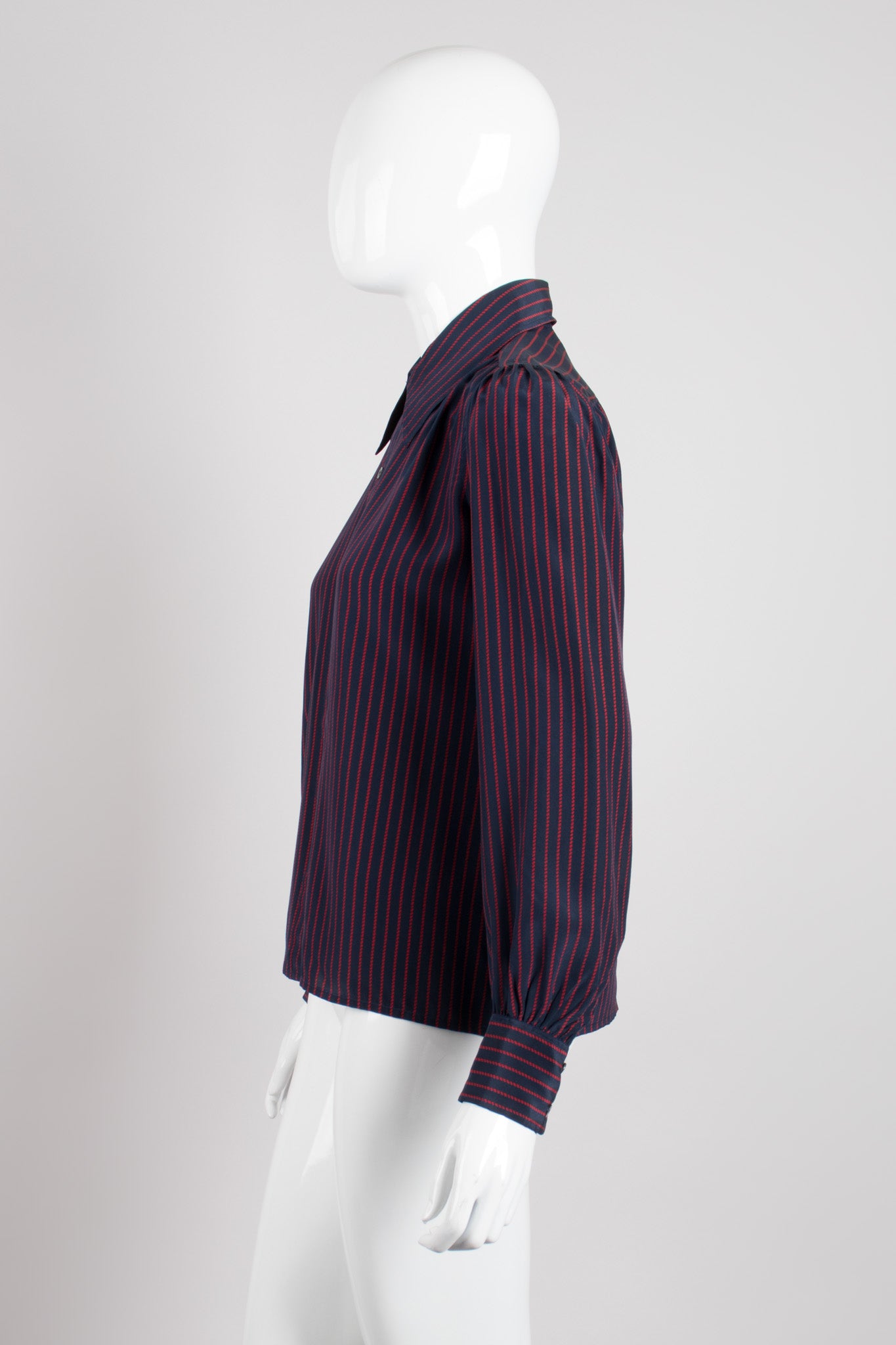 Saint Laurent Rive Gauche YSL Striped Silk Shirt